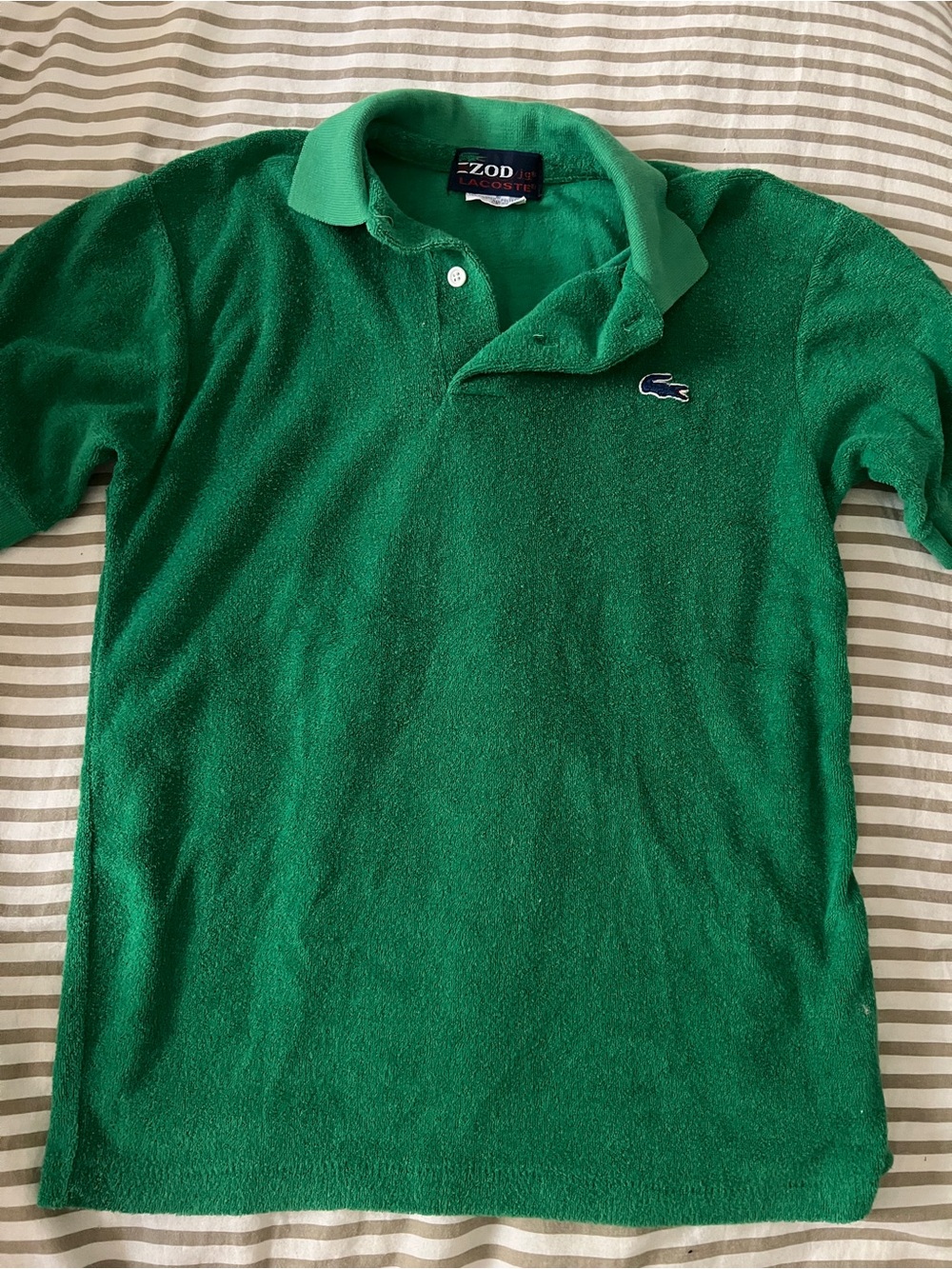 Vintage Lacoste Terry Cloth Green Polo Shirt